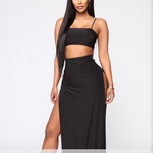 COPY - Fashion Nova Mariah Slit Skirt Set